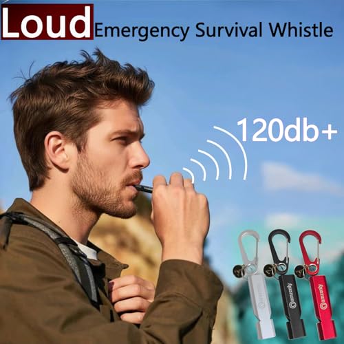 Heart-Engraved Aluminum Emergency Whistles - Silver Pair with Keychains & Lanyards