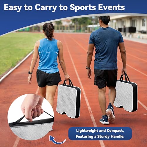 Portable Stadium Seat Cushion - 2.5 Inch Memory Foam with Heat-Defying Silver Coating