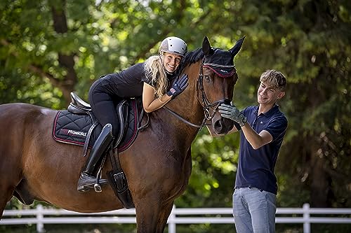 Breathable Equestrian Gloves - Roeckl ROECK-GRIP Black, Size 7