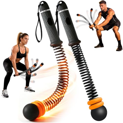 Cordless Battle Ropes for Full Body HIIT Workout - Black