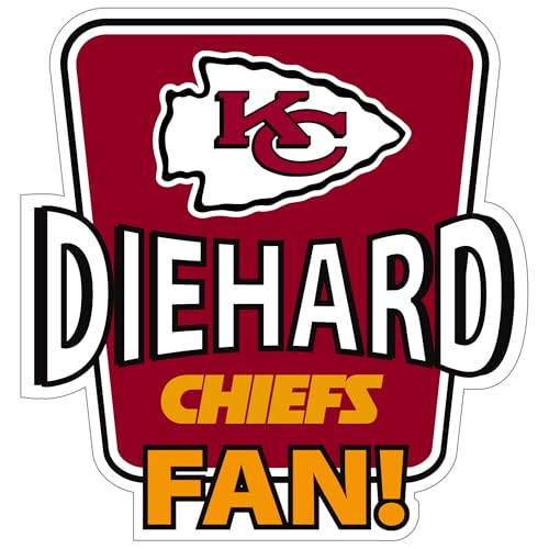 Kansas City Chiefs Die-Hard Fan Auto Decal - Team Colors