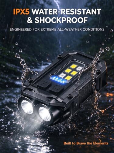 Vefhby 2-Pack Mini Magnetic LED Running & Work Lights with Arm Band & Magnetic Base - Variation 2