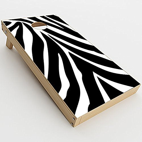 Cornhole Game Vinyl Wrap Skin Kit - Zebra Design (2 Pcs)