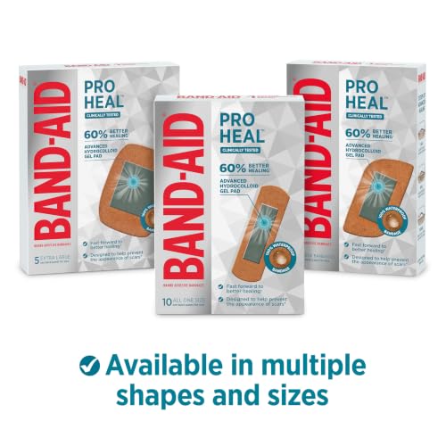 Extra Large Adhesive Bandages with Hydrocolloid Gel Pads - 5 Count