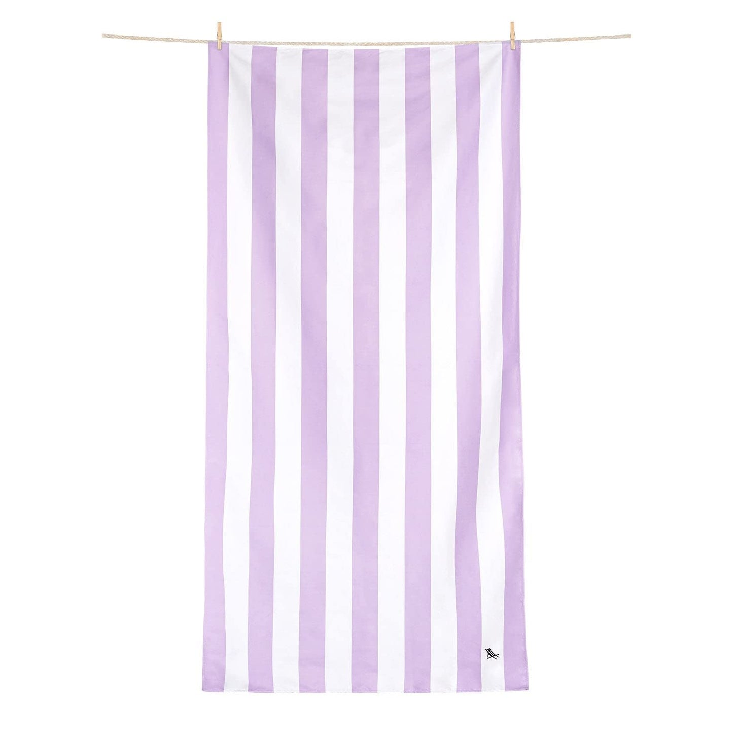 Dock & Bay Beach Towel - Quick Dry, Sand Free - Compact, Lightweight - 100% Recycled - Includes Bag - Cabana Light - Lombok Lilac - Large (160x90cm, 63x35)