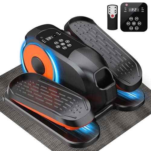 Low Impact Under Desk Elliptical Trainer - Quiet Electric Leg Exerciser - Black