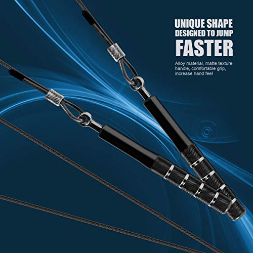 Adjustable Speed Jump Rope for Fitness Training - Black