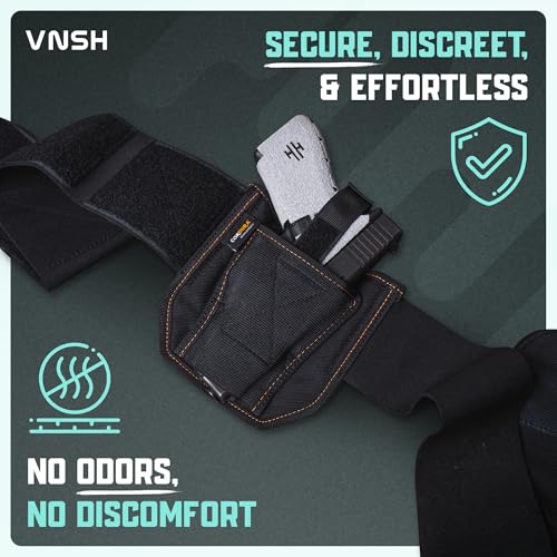 VNSH Lite Belly Band Holster for Concealed Carry - Fits Glock, S&W & More, Camo / Lite (Up to 48")