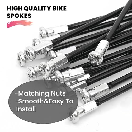 Bicycle Spokes 12G Black 128mm E-Bike Tricycle Wheel - 20pcs