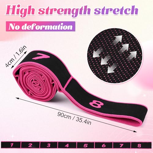 8-Level Adjustable Fitness Resistance Band with Handles - 3pcs-A