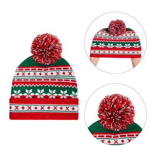 Red Beanie with Pom Pom - Winter Knit Hat for Men & Women