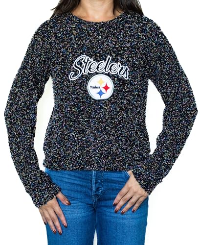 NFL Women's Comfy Sweater Sweatshirt - X-Large Pittsburgh Steelers