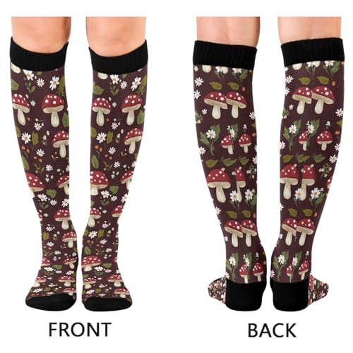 Heartbeat Rhythm Compression Socks - Red Long Socks, 1 Pack