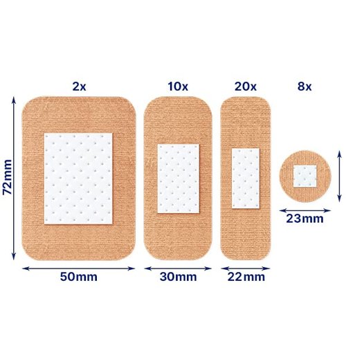 Elastoplast Extra Flexible Fabric Plaster Strips (40 Pieces) - Breathable, Large Plasters