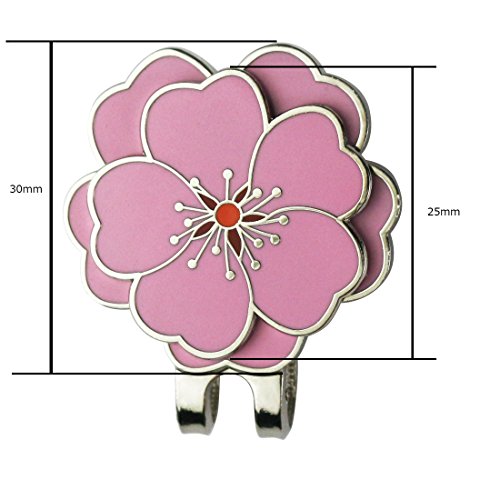 Flower Golf Ball Marker with Hat Clip - Flower Clip