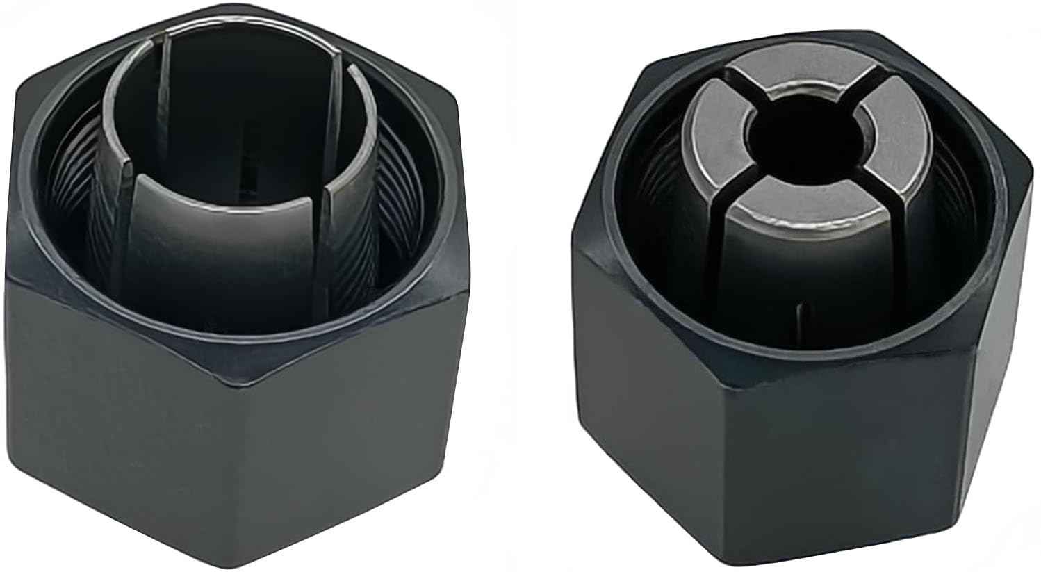 1/4" and 1/2" Router Collet Kit replace For Dewalt 326286-04 326286-03 Boschh 2610906283 2610906284 Hitachi 323-293 323-421 Big Horn 19691 19693 & RC050DW RC025DW (2 Pck)