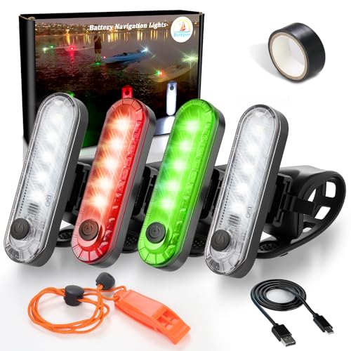 Battery Powered Waterproof Kayak Navigation Lights - Marine Stern & Paddle Board Safety Lights