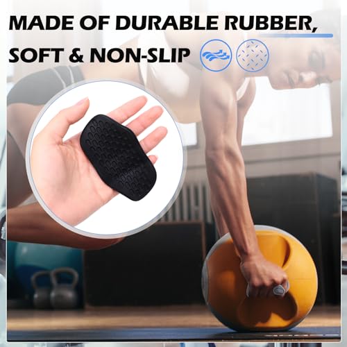 6 Pcs Anti-Slip Workout Grips for Weightlifting - Ergonomic Rubber