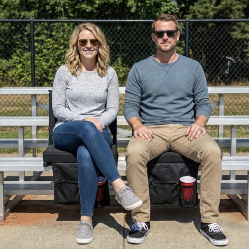 Padded Stadium Seats with Back Support for Bleachers - 2.8" Thick
