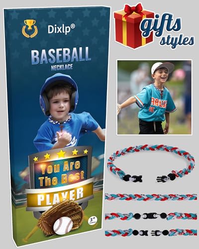 Baseball Necklaces 3-Pack - Tornado Design - Red & White Hub