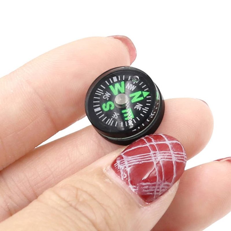 15mm Pocket Survival Button Compass Mini Backpacking Compass for Boating Camping Hiking 5PCS