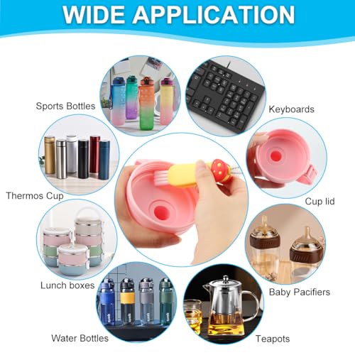 3-in-1 Multifunctional Cup Lid Cleaning Brush Set - 3 Piece Mushroom Design