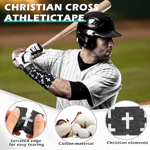 Athletic Tape 2 Inch x 23 ft Cotton - Black for Sports