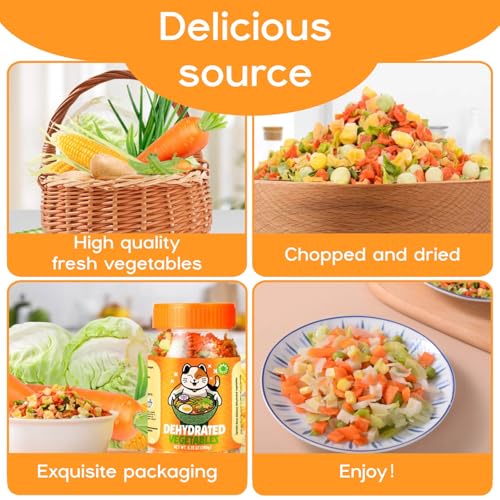 Egcina Dehydrated Mixed Vegetables for Ramen 6.35oz Natural Vegetable Topping