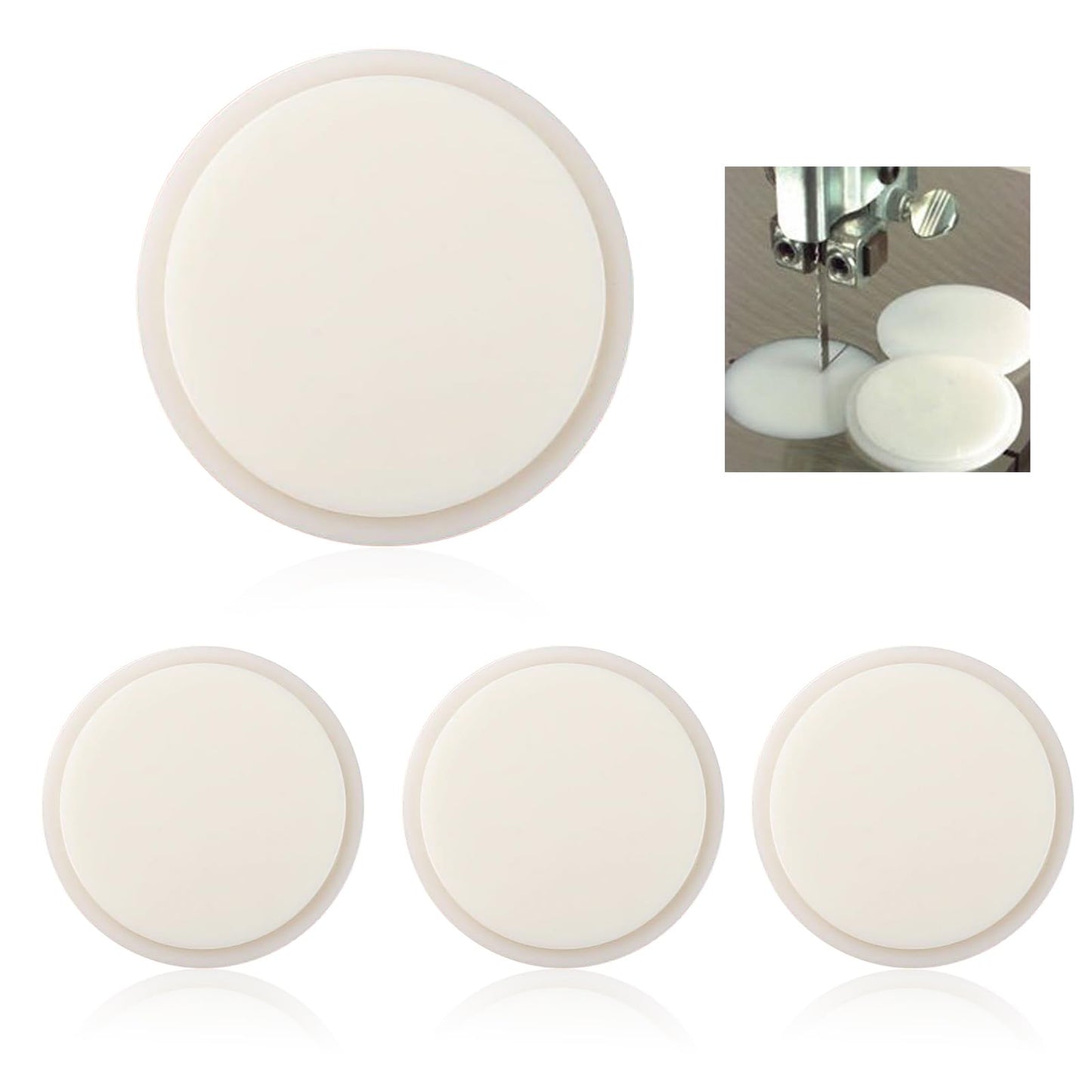 Zero Clearance Band Saw Table Insert Fit for Most Delta Bandsaw,Shopsmith and Many Other Brands,Bandsaw Stabilizer - Eliminate Tearout,Enhance Safety & Precision-4PACK