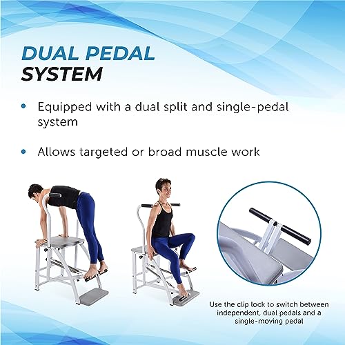 Precision Pilates Chair for Low-Impact Full Body Workouts - Gray