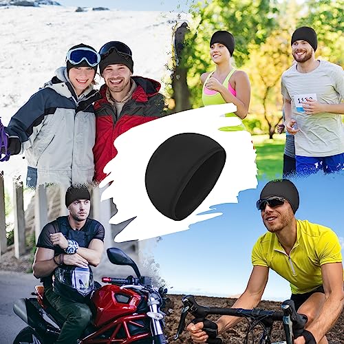 Doo Rags Skull Cap for Men - Sweat Wick - Medium Black