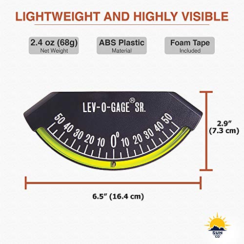 Marine Clinometer - Heel-Angle Gauge for Boats, -50 to 50 Degrees