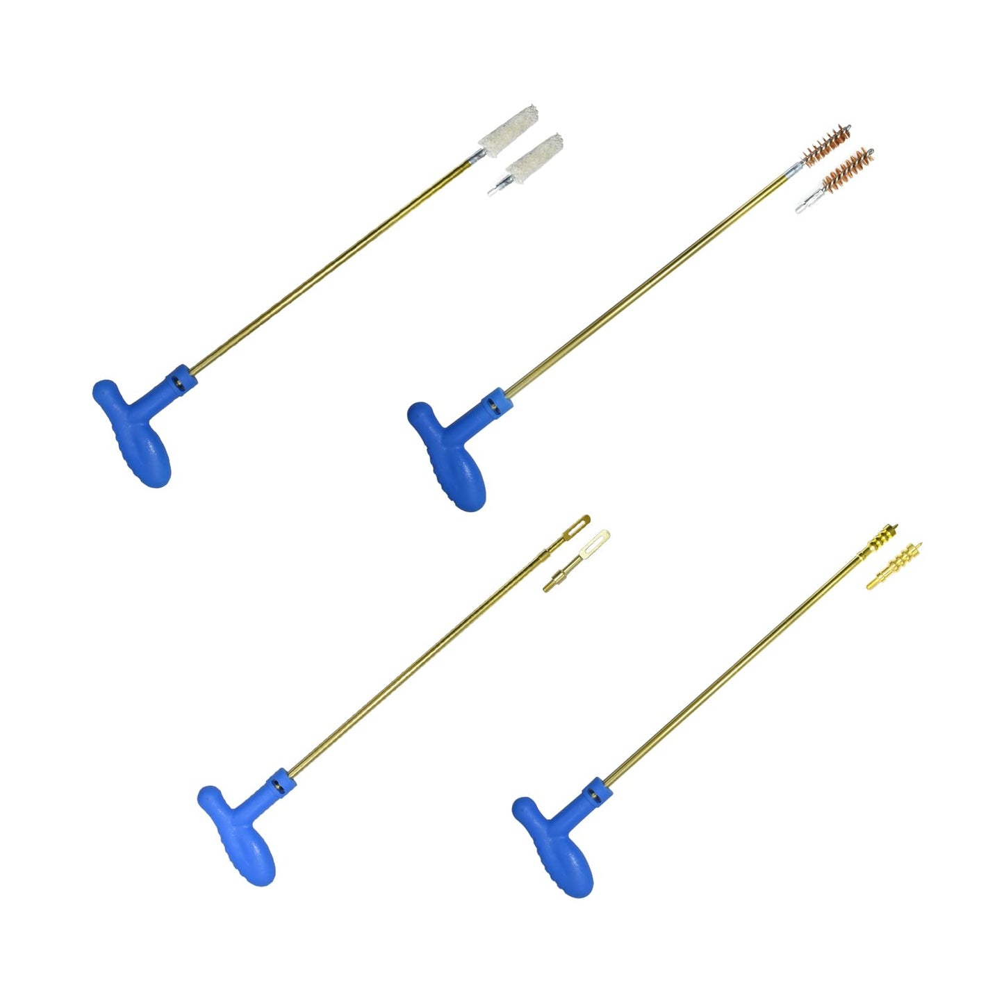 Wokonl Gun Cleaning Kit for 9mm, .38, .357 Caliber Pistols - Bore Cleaning Set with Compact Case Includes Brass Brush, Cotton Mop, CLP Oil, Cleaning Patches & Rods