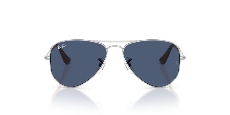 Ray-Ban RJ9506S Metal Sunglasses, Silver/Dark Blue, 52 mm