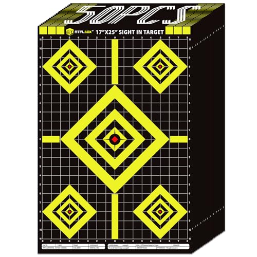 High Visibility Shooting Targets - 50 Pack, 17x25 Inch