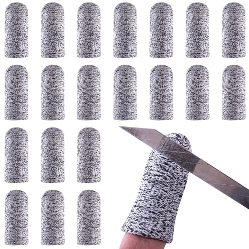 20 Pcs Cut-Resistant Finger Cots - Reusable Thumb Protectors