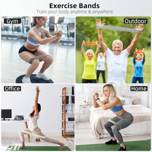 5-Pack Resistance Bands Set for Strength Training - Gray
