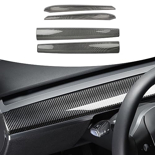 Tesla Model 3/Y Dashboard Door Panel Wrap Carbon Fiber Trim Accessories