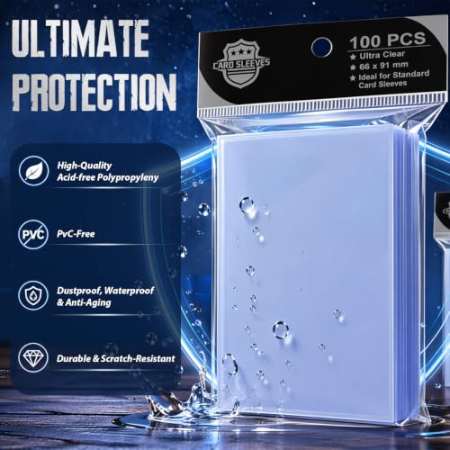500 Clear Card Sleeves for Trading Cards - MTG, Yu-Gi-Oh, Sports