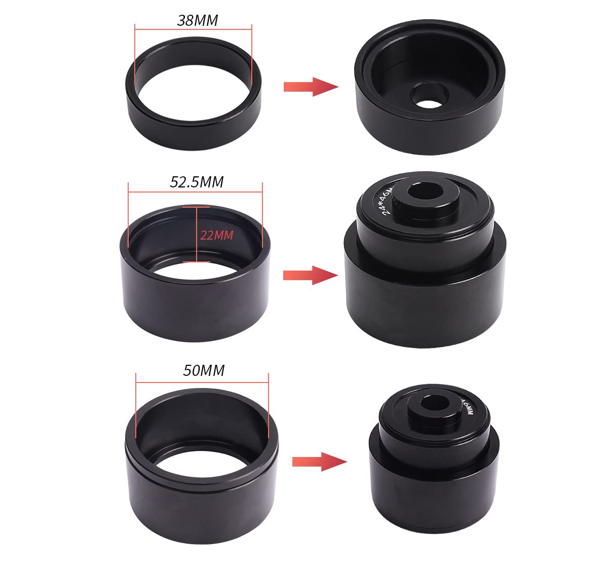 Bicycle Bearing Press Removal Tool，Bicycle Bearing Puller Install Tool, Bike Bottom Bracket Removal Tool Kit, Bicycle Bearing Press Kit BB73 BB86 BB30 BB91 BB92 PF30, MTB Road Bicycle Repair Tools
