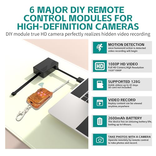 1080P DIY Nanny Camera for Home Mini Camera with 64GB Card Indoor Security Camera for Room with Motion Detection