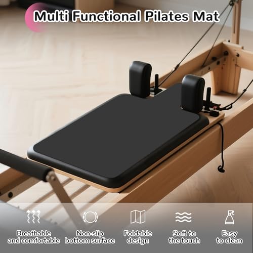 Non-Slip Pilates Reformer Mat - Soft Fleece, Lightweight, Quick Drying