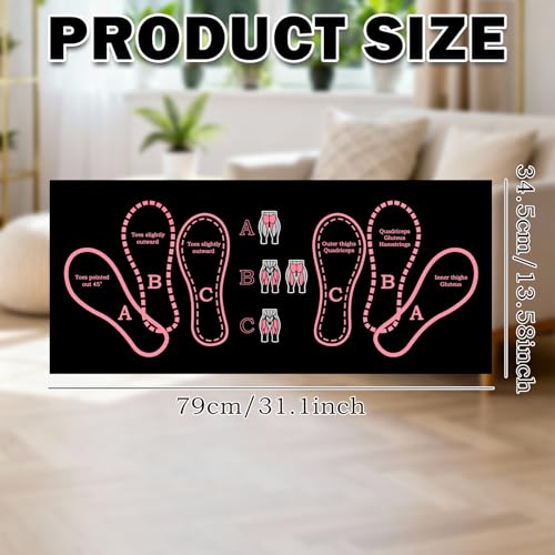 Anti-Slip Squat Mat with Foot Positioning - Pink