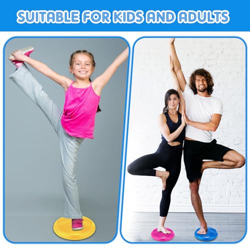 Jerify Fresh Colors 4-Pack Inflatable Wobble Cushions for Balance & Exercise
