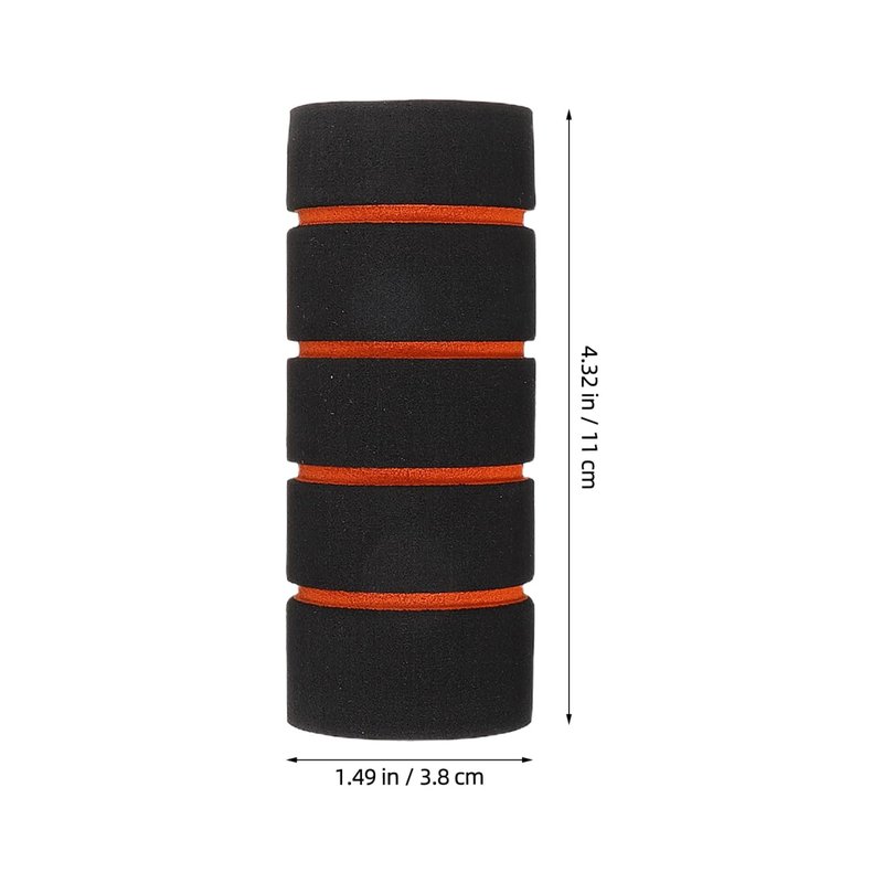 UKCOCO 3 Pcs Foam Handle Grips : Non Slip Sponge Pull Up Bar Sleeve Handlebar Cover for Fitness Equipment Bicycle Motorbike, Easy Installation, 4.32X1.49X1.49in (Black)