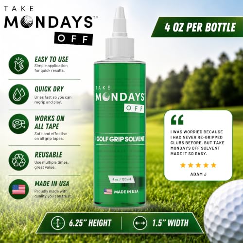 Golf Grip Solvent - Professional Regripping Solution, 4 oz