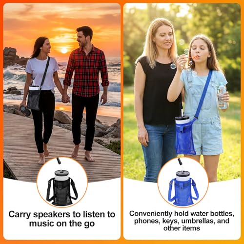 Water Bottle Holder with Strap - Adjustable Nylon Carrier for Outdoor Activities