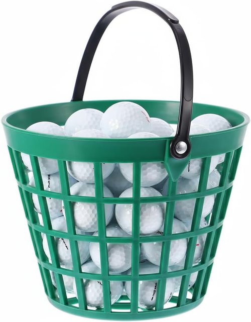BESPORTBLE Golf Ball Basket - Durable Plastic Container with Handle for 25 Balls | Perfect for Outdoor Use