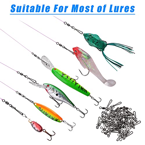 Fishing Swivels Snaps - High Strength Clips, 10#-50pcs
