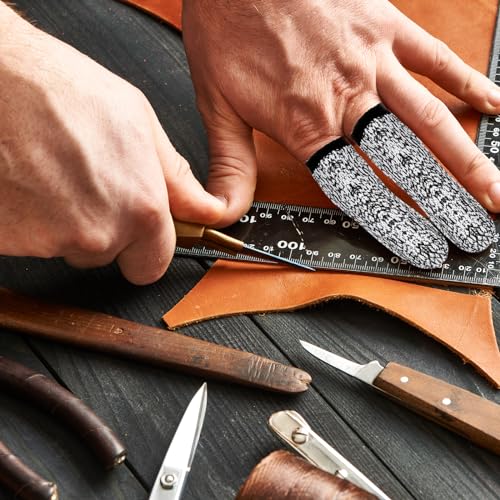 14 Pieces Cut-Resistant Finger Covers - Reusable Protective Sleeves